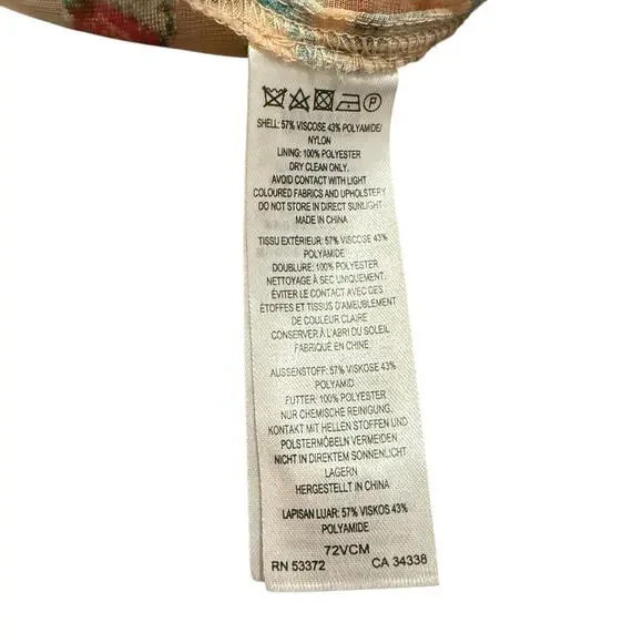 French Connection Floral Button-Up Blouse in Cream with Multicolor Print - Picture 5 of 6